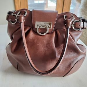 Salvatore Ferragamo Au-21 7338 Brown Satchel
